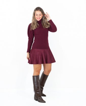 Vestido Blaica Burdeos