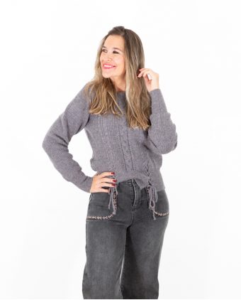 Jersey Trenzas Gris